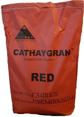 Пигмент вишневый гранулированный CATHAY GRAN F 3400 G железоокисный Cathay Pigments Group сухой Китай 25 кг ПИГМ-24 фото