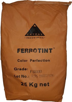 Пигмент оранжевый железоокисный FERROTINT F 6600 неорганический Cathay Pigments Group сухой Китай 25 кг ПИГМ-34 фото
