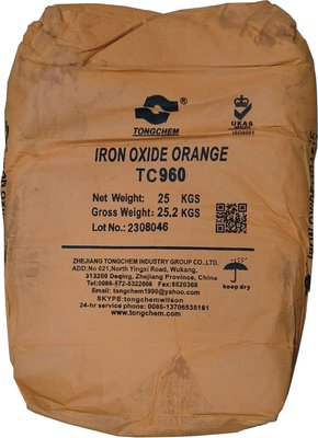 Пигмент оранжевый железоокисный Tongchem TC960 сухой Китай 25 кг ПИГМ-14 фото