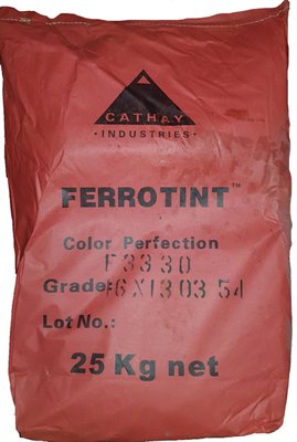 Пигмент вишневый железоокисный FERROTINT F 3330 бордовый Cathay Pigments Group сухой Китай 25 кг ПИГМ-25 фото